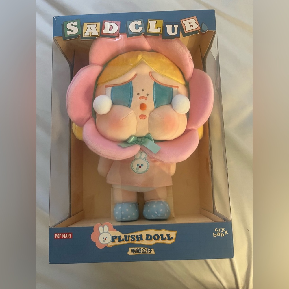 Sad club crybaby plush doll pop mart authentic